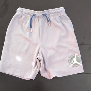 Jordan Kids Shorts - Gray with Blue Accents